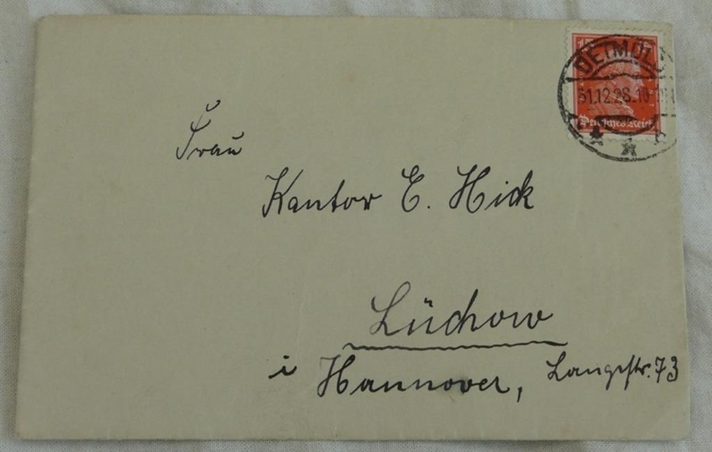 Envelop / Umschlag, Duitsland, met post stempel, 1928.(Nr.1), Timbres & Monnaies, Lettres & Enveloppes | Étranger, Enlèvement ou Envoi