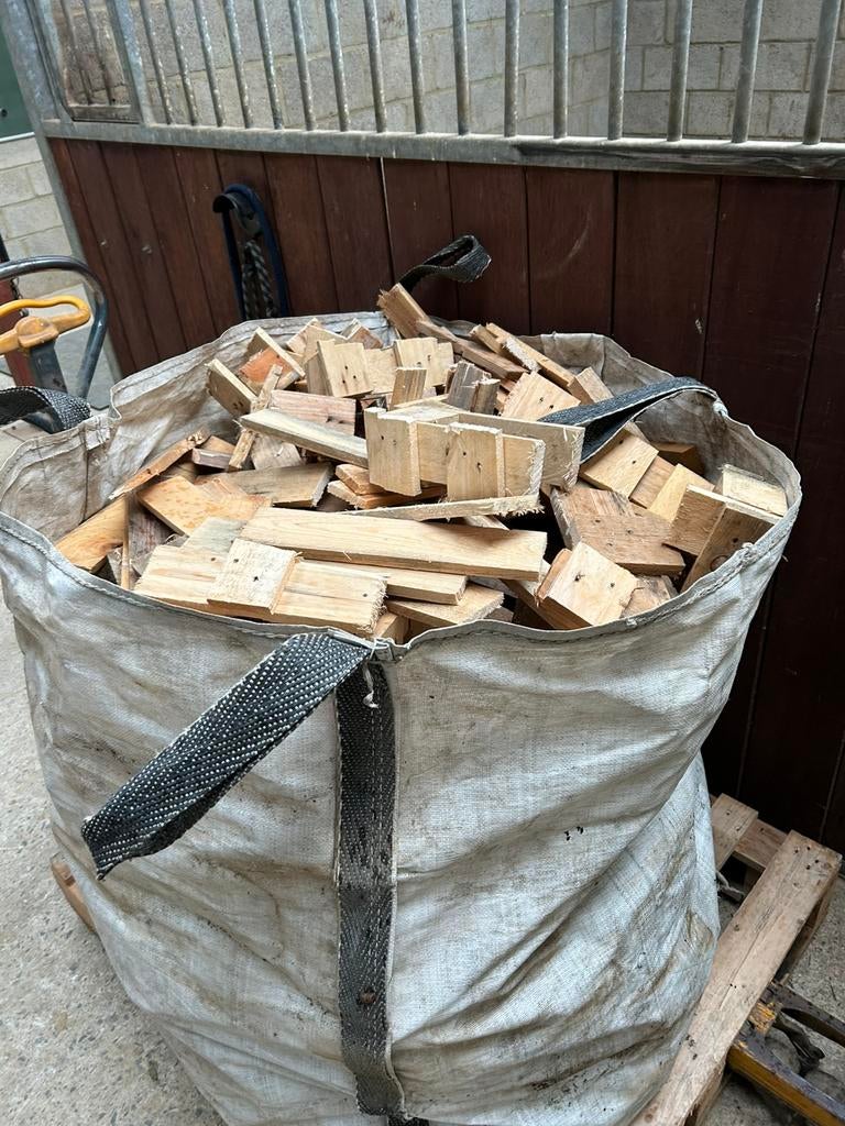 1 big bag bois palette ideal allumage feu ouvert bbq 1m3, Jardin & Terrasse, Bois de chauffage, Enlèvement