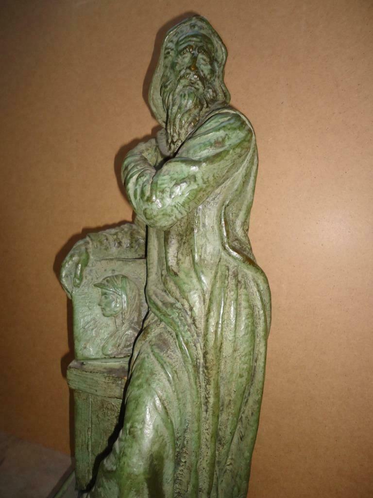 1932 Alphonse DARVILLE terracotta beeld Sint-Lucas H. Maria, Ophalen