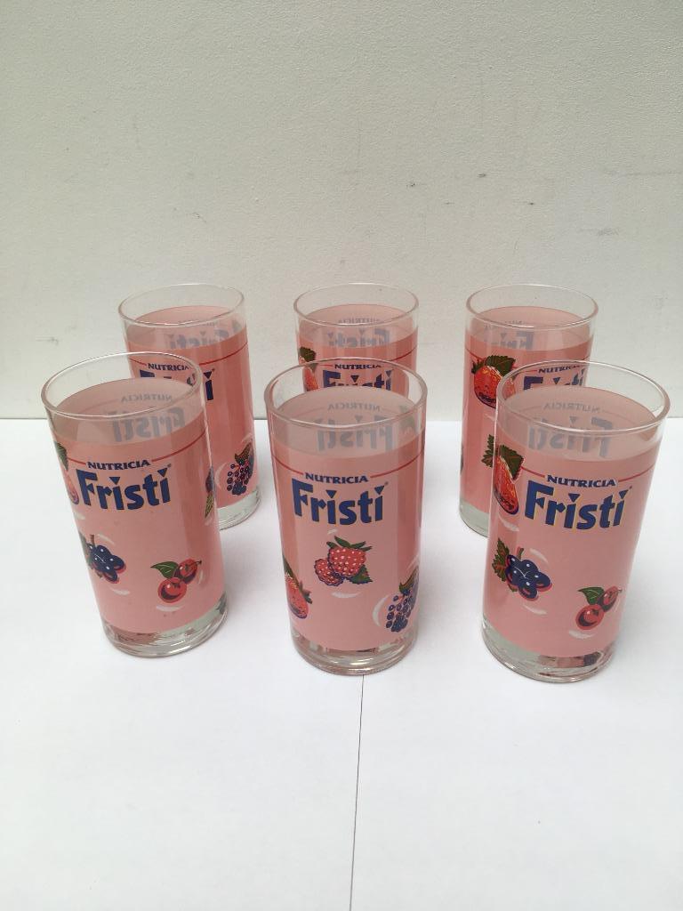 Fristi glazen (6st), Ophalen, Nieuw, Frisdrankglas