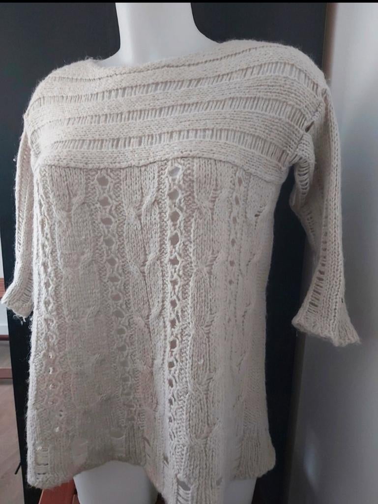ZARA pull maille ajouré en laine mélangé taille S, Enlèvement ou Envoi, Comme neuf