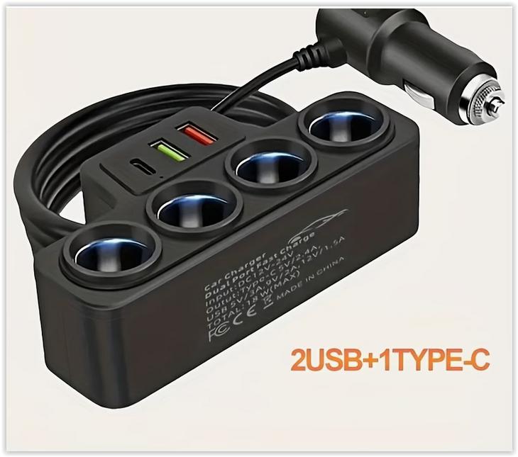 Chargeur de Voiture Multifonction 7-en-1, Équipé de 4 Prise, Ophalen of Verzenden, Nieuw, BMW