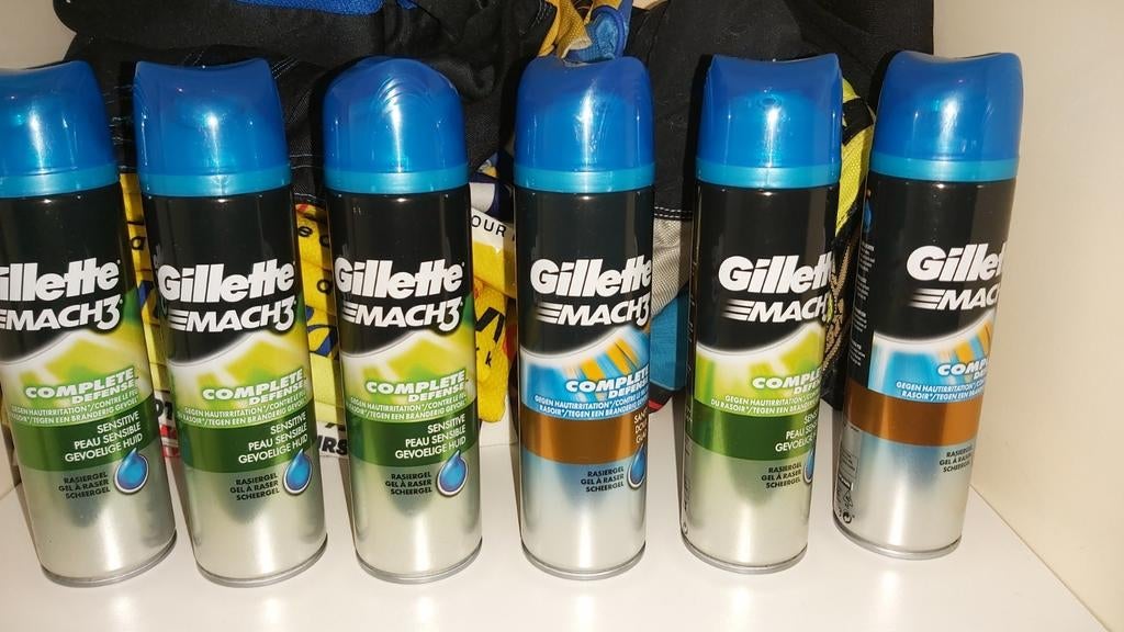 Gillette mach 3 scheergel, 6 stuks, Ophalen, Zo goed als nieuw