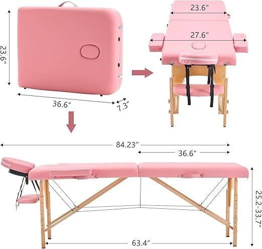 Professionele opvouwbare massagetafel | GRATIS LEVERING, -, Verzenden, Nieuw, YOUNIKE