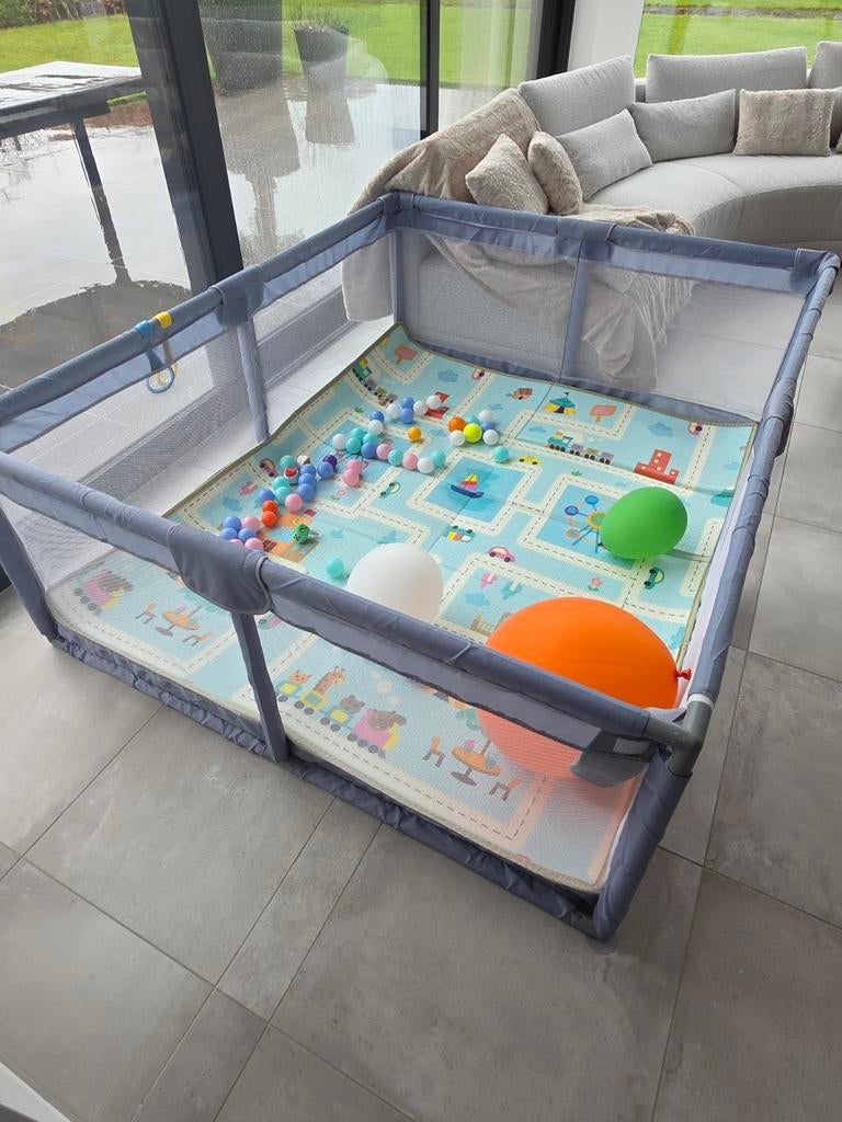 Grondbox-Incl.Speelmat-Speelbox met 50 ballen, Kinderen en Baby's, Babyparken, Ophalen