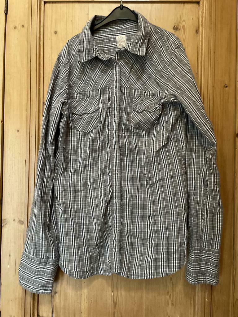 Chemisier à carreaux Pull & Bear 38, Pull & Bear, Enlèvement ou Envoi, Comme neuf, Gris