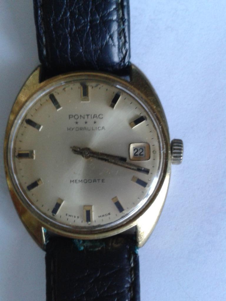 Herenhorloge Pontiac, Ophalen of Verzenden, Gebruikt