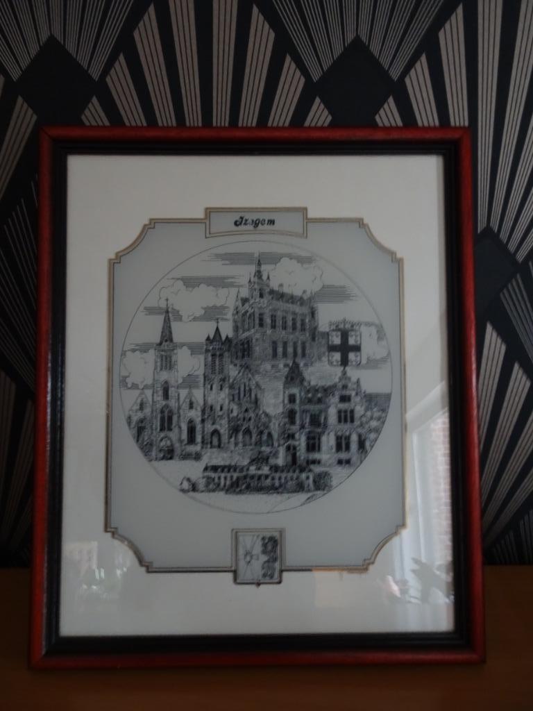 La gravure sur verre, Moins de 50 cm, Enlèvement ou Envoi, Comme neuf, Bois