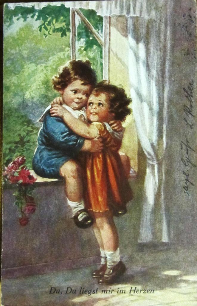 FANTASIEKAART KINDEREN  1925, Ophalen of Verzenden, 1920 tot 1940, Gelopen, Kinderen