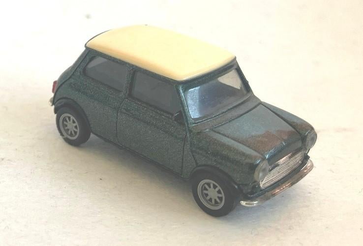 Mini Cooper grijs-wit dak Herpa., Ophalen of Verzenden, Gebruikt, Auto, Herpa