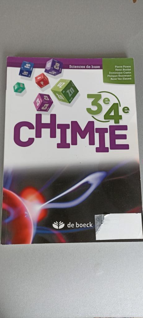 Chimie 3e 4e de Boek, Livres, Enlèvement ou Envoi, Chimie, Utilisé, Secondaire