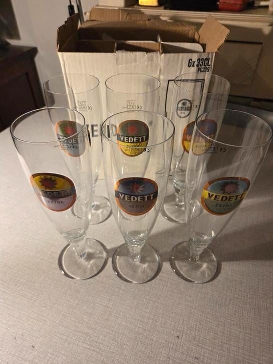 5 x VEDET 33 CL, Enlèvement ou Envoi, Neuf, Verre à bière