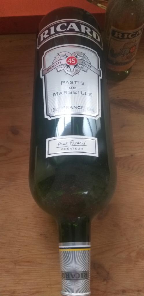 Lege 4,5 liter Ricardfles + lege fles Smirnoff vodka 3 liter, Ophalen, Gebruikt