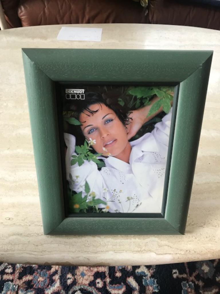 Groene houten fotokader - 15cmx20cm (nr2321), Ophalen of Verzenden, Zo goed als nieuw