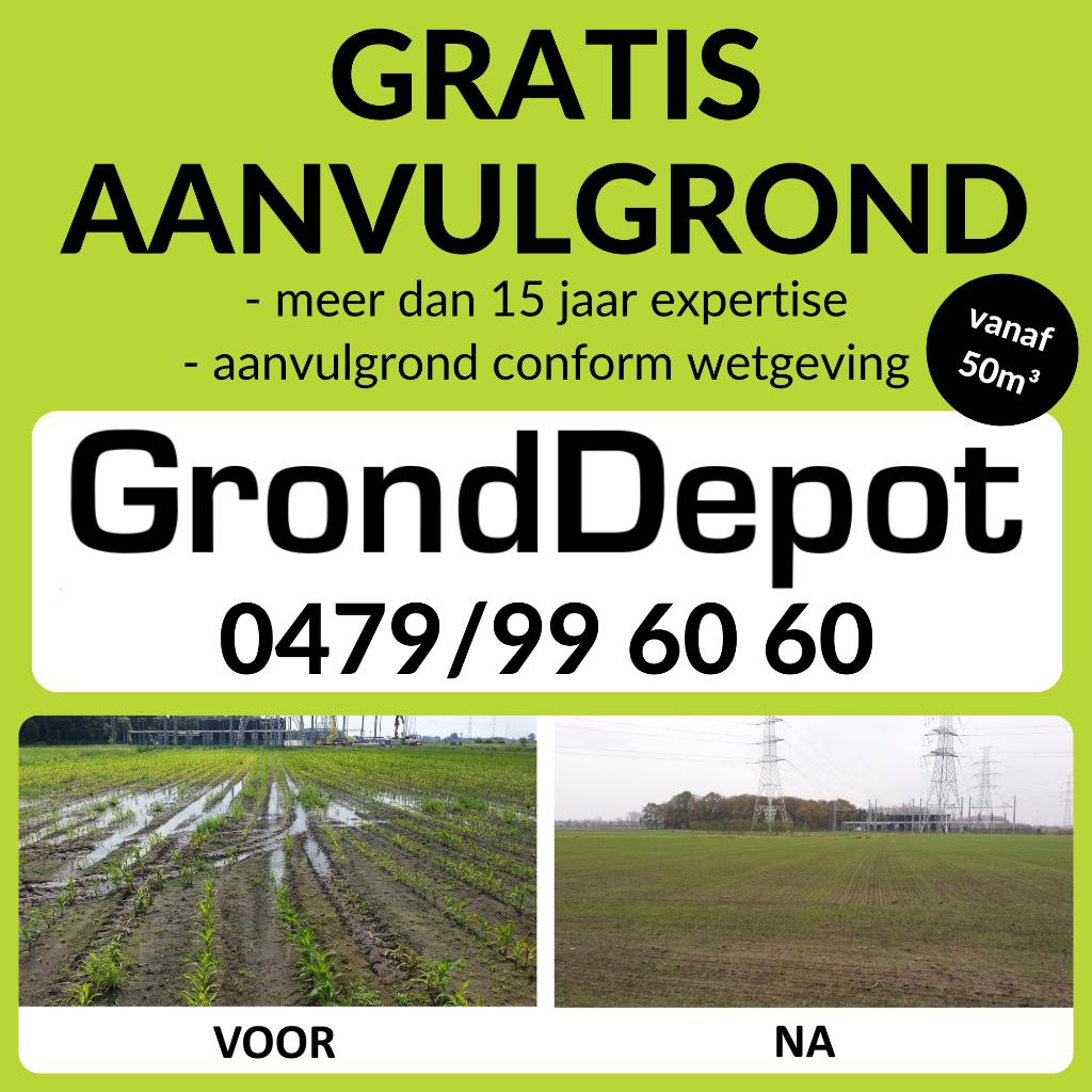 Gratis aanvulgrond  over heel Vlaanderen, Enlèvement ou Envoi