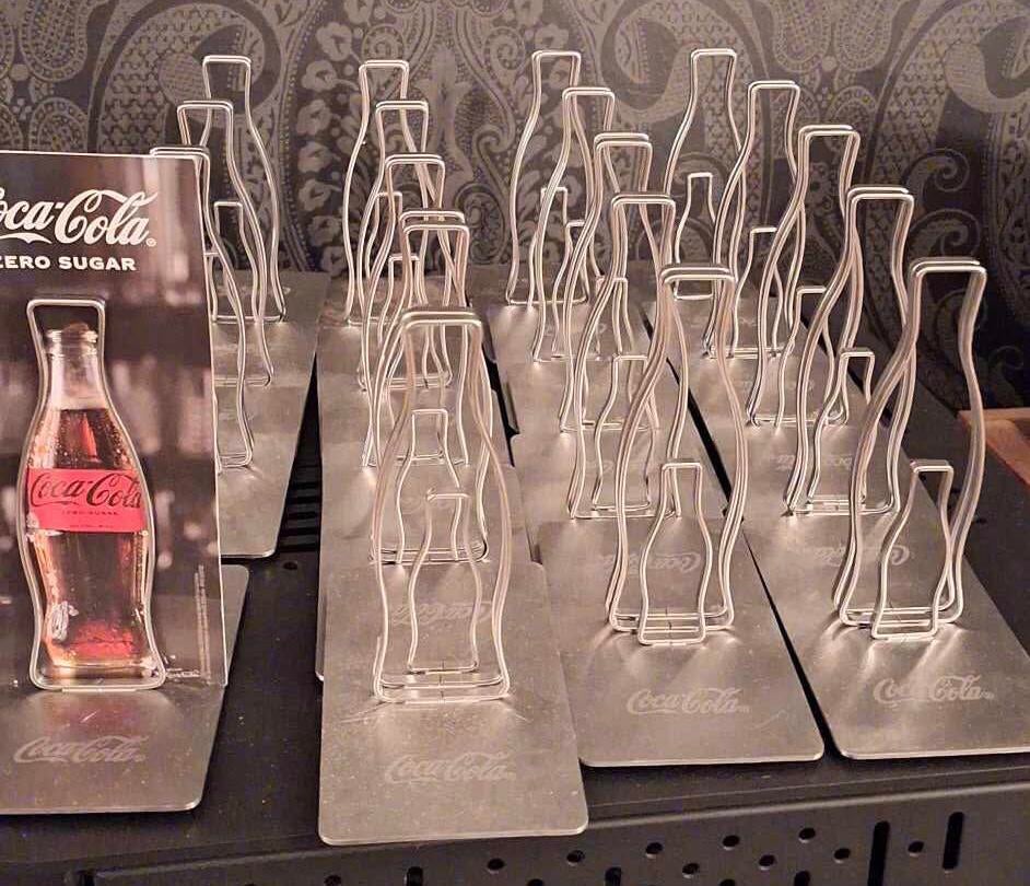 Zeer mooie metalen menukaart houders Coca Cola, Verzamelen, Ophalen, Nieuw