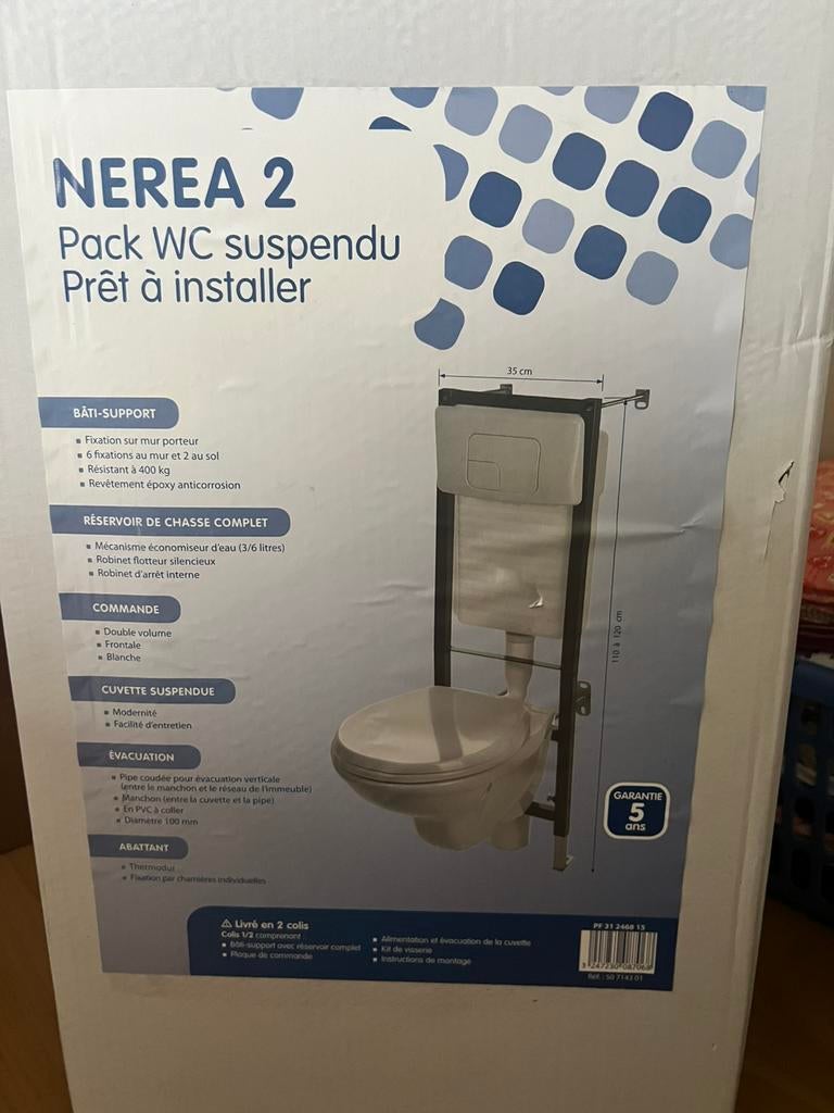 Wc suspendu, Enlèvement, Comme neuf