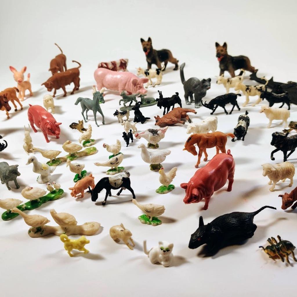 66 animaux de ferme vintage joués d'occasion, Enlèvement ou Envoi