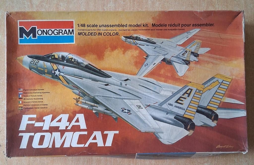 F14-A Tomcat,, monogram 1/48, Hobby en Vrije tijd, Modelbouw | Vliegtuigen en Helikopters, Nieuw, Vliegtuig, Groter dan 1:72, Overige merken