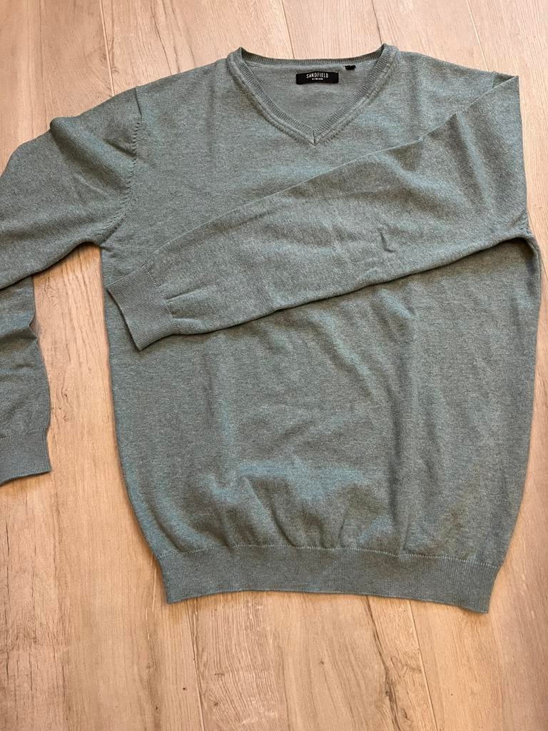 Trui V-hals Sandfield Maat L, Kleding | Heren, Ophalen of Verzenden, Zo goed als nieuw, Maat 52/54 (L), Grijs