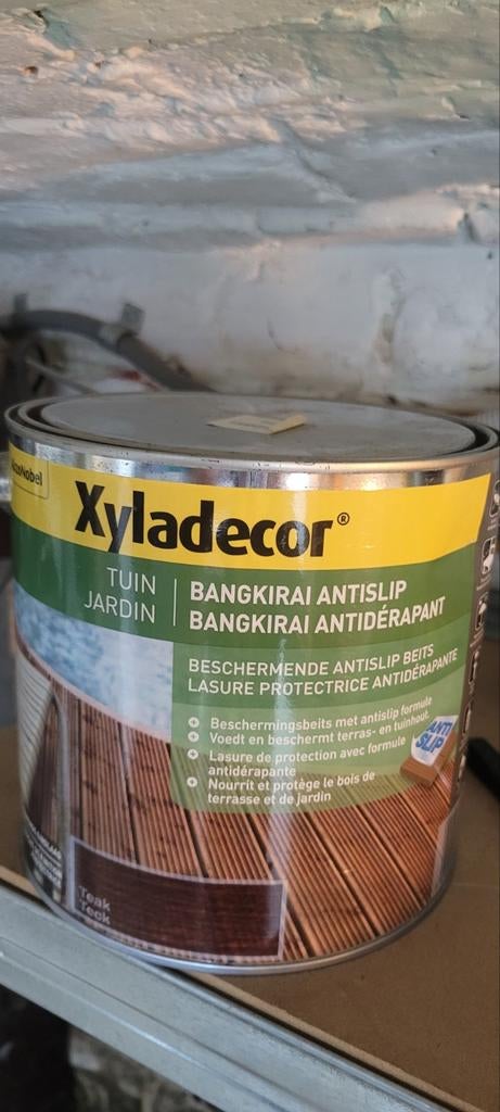 Lasur protection antidérapant pour terrasse bois deux bidons, Bricolage & Construction, Peinture, Vernis & Laque, Enlèvement, Comme neuf