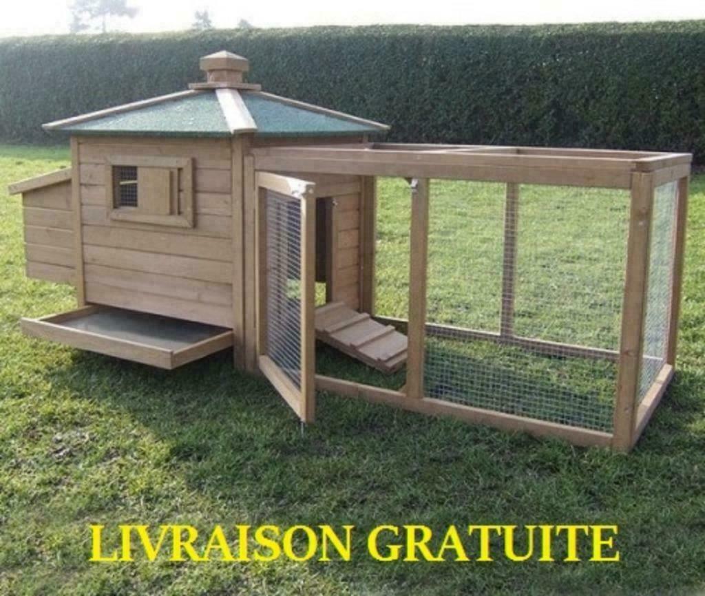 Poulailler XXL abri poule caille clapier lapin enclos poules, Verzenden, Nieuw, Kippenhok of Kippenren