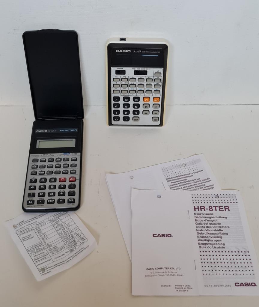 2 x Calculatrice scientifique Casio 52 fonctions Vintage, Divers, Calculatrices, Enlèvement ou Envoi, Utilisé