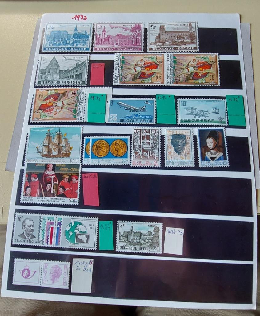 timbres de Belgique 1973, Enlèvement ou Envoi, Non oblitéré, Neuf, Autre