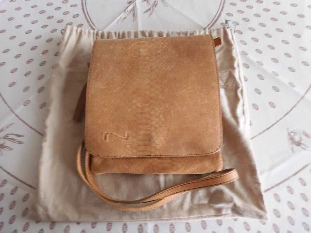 Sac dame NATHAN brun bandoulière, Neuf, Autres marques, Cuir, Brun
