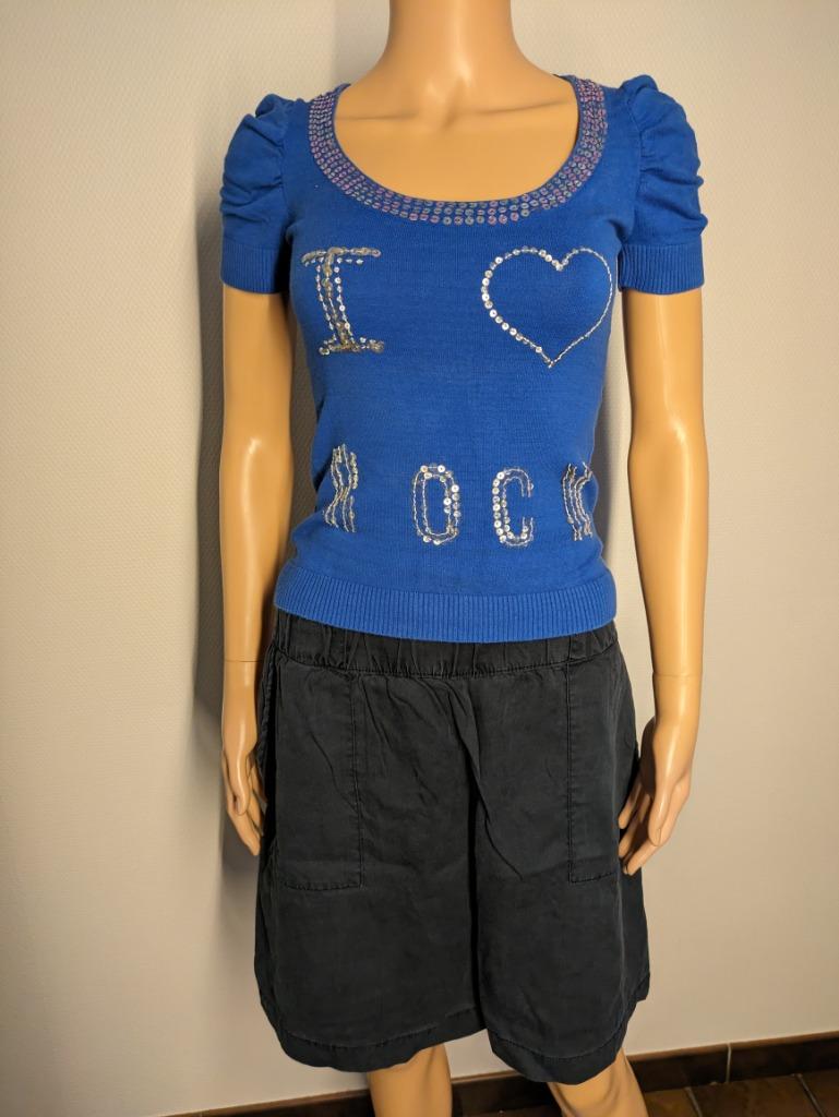 Morgan blauwe trui met paletten, Kleding | Dames, Blauw, Maat 36 (S), Gedragen, Morgan