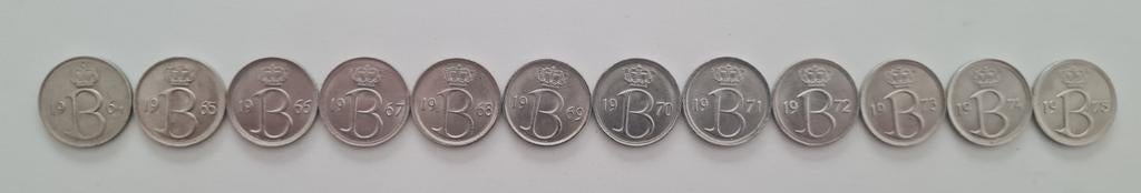 25 cents Belgique  - série 1964 à 1975 - ´uncirculated´, Enlèvement