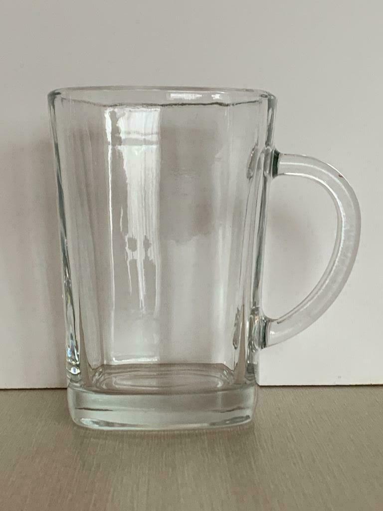 Cruche mug à café ou à thé forme carrée 35 cl, Maison & Meubles, Neuf, Enlèvement ou Envoi, Verre, Autres styles