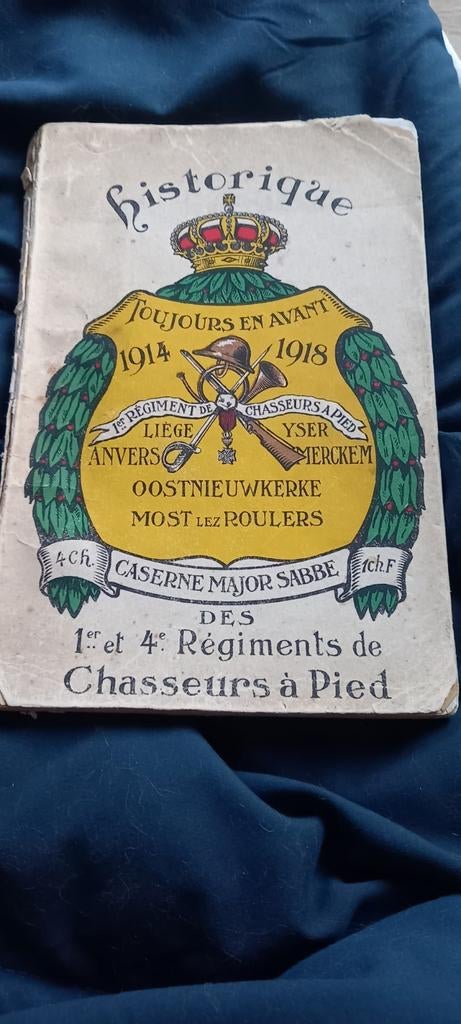 Livre ancien Rare - Historique chasseurs à pied, Enlèvement