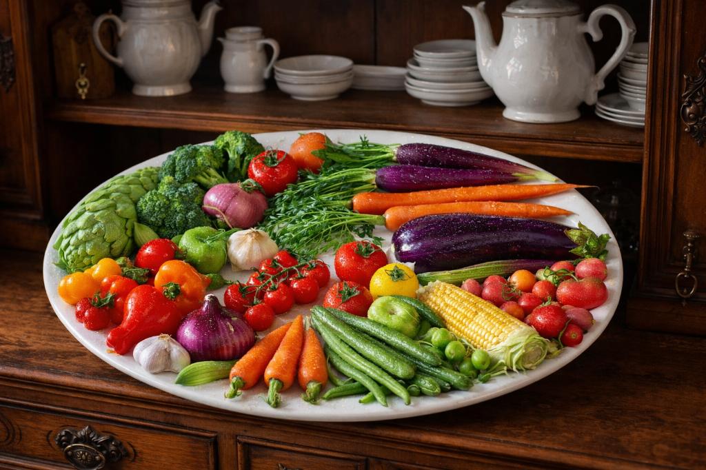 Grand plat en céramique avec relief de légumes A. Santos, Enlèvement ou Envoi