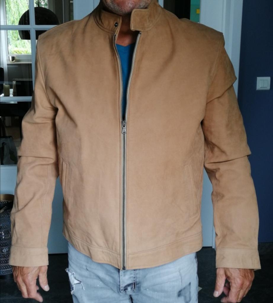 Belle veste neuve en daim beige XL, Enlèvement ou Envoi, Neuf, Taille 56/58 (XL), Beige