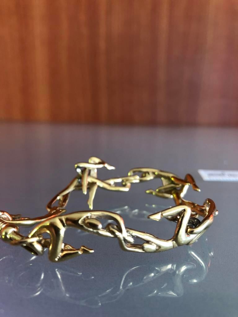 Bracelet charles jourdan vintage, Ophalen of Verzenden, Zo goed als nieuw, Goud, Overige materialen