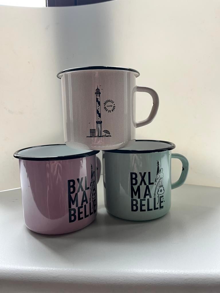 Emaille mokken ️, Huis en Inrichting, Keuken | Servies, Ophalen of Verzenden, Zo goed als nieuw