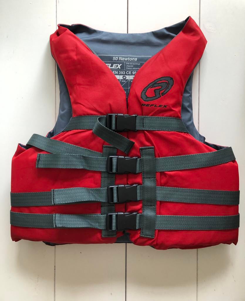 reddingsvest rood S Reflex 50 newtons, Watersport en Boten, Ophalen of Verzenden, Zo goed als nieuw, Reddingsvest of Zwemvest