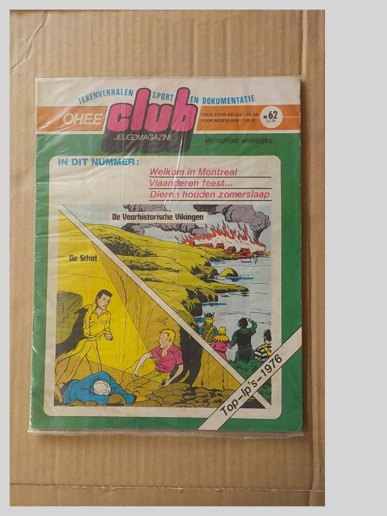 Ohee Club 62) De voorhistorische vikingen - 1e druk, Boeken, Eén stripboek, Ophalen of Verzenden, Gelezen