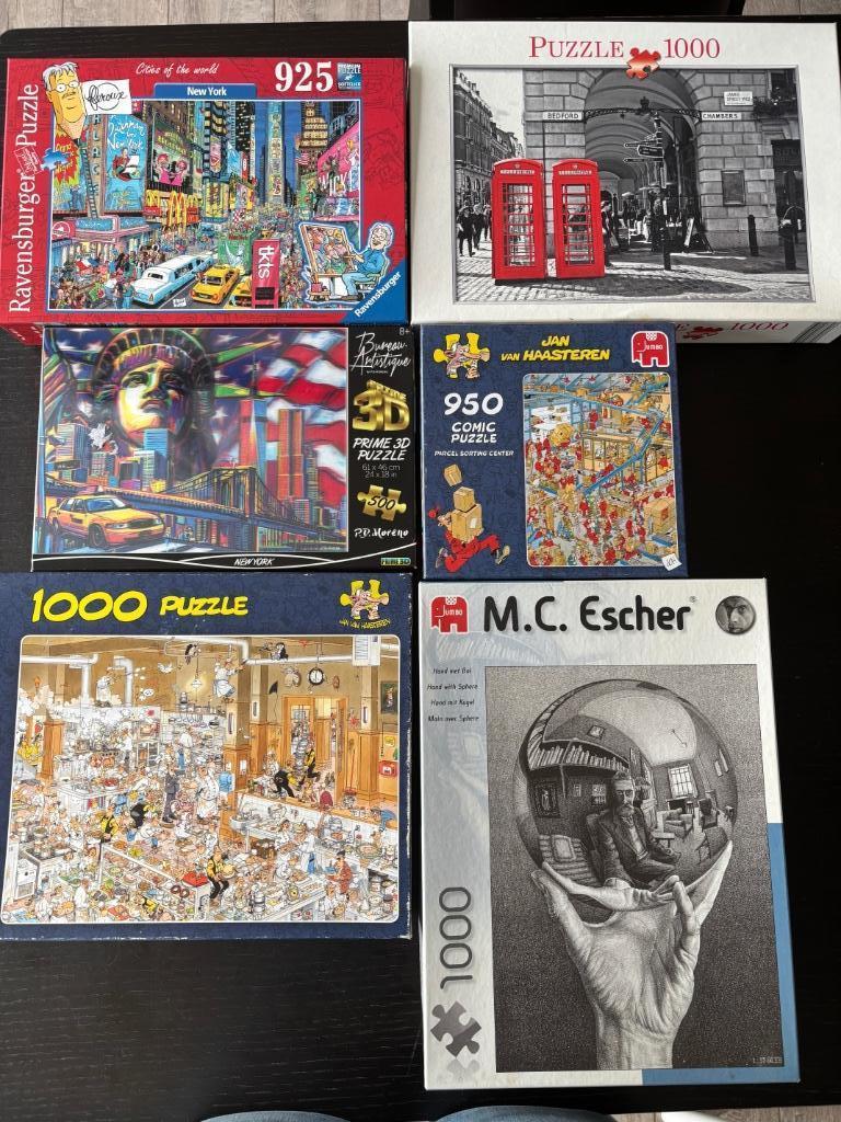 Lot van 4puzzels. 4€ per puzzel. Puzzels compleet!, Hobby en Vrije tijd, Ophalen, Zo goed als nieuw
