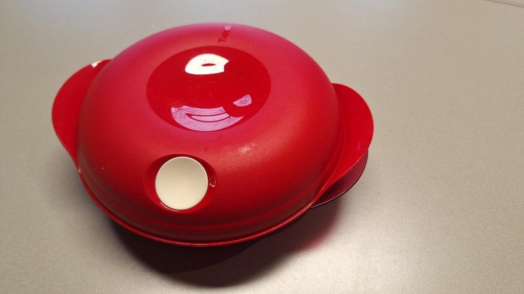 Tupperware Micropop rond 0,7 liter ex demo, Ophalen of Verzenden, Zo goed als nieuw, Rood