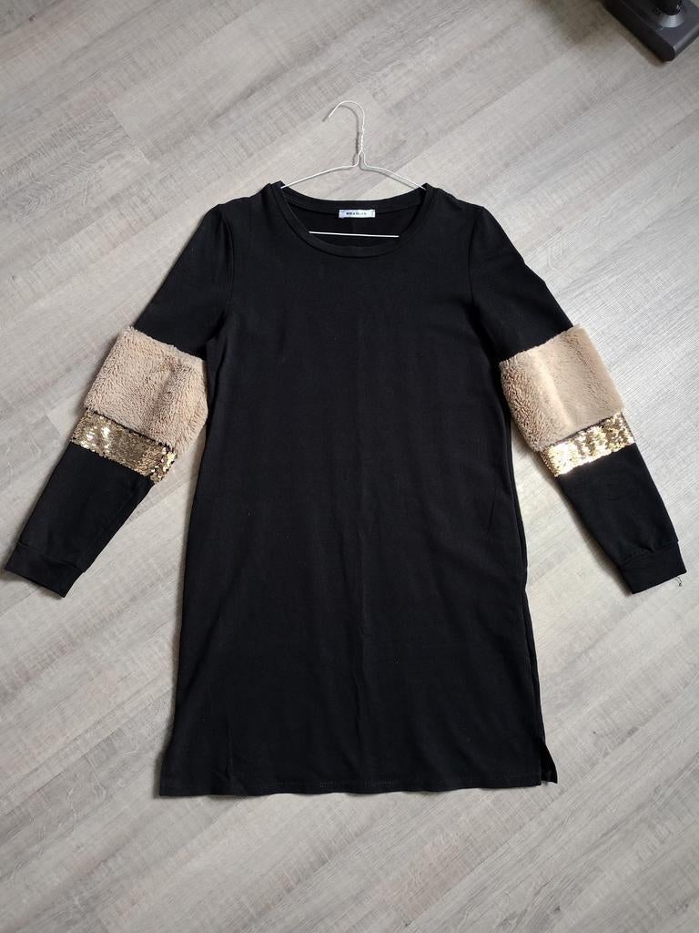 Sweatshirtjurk, Kleding | Dames, Verzenden, Zwart, Zo goed als nieuw, Maat 36 (S)