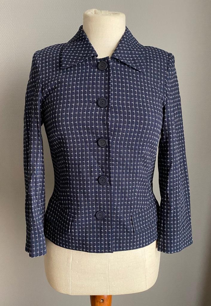 Donkerblauwe blazer Laurèl maat 34, Kleding | Dames, Zo goed als nieuw, Jasje, Maat 34 (XS) of kleiner, Laurèl