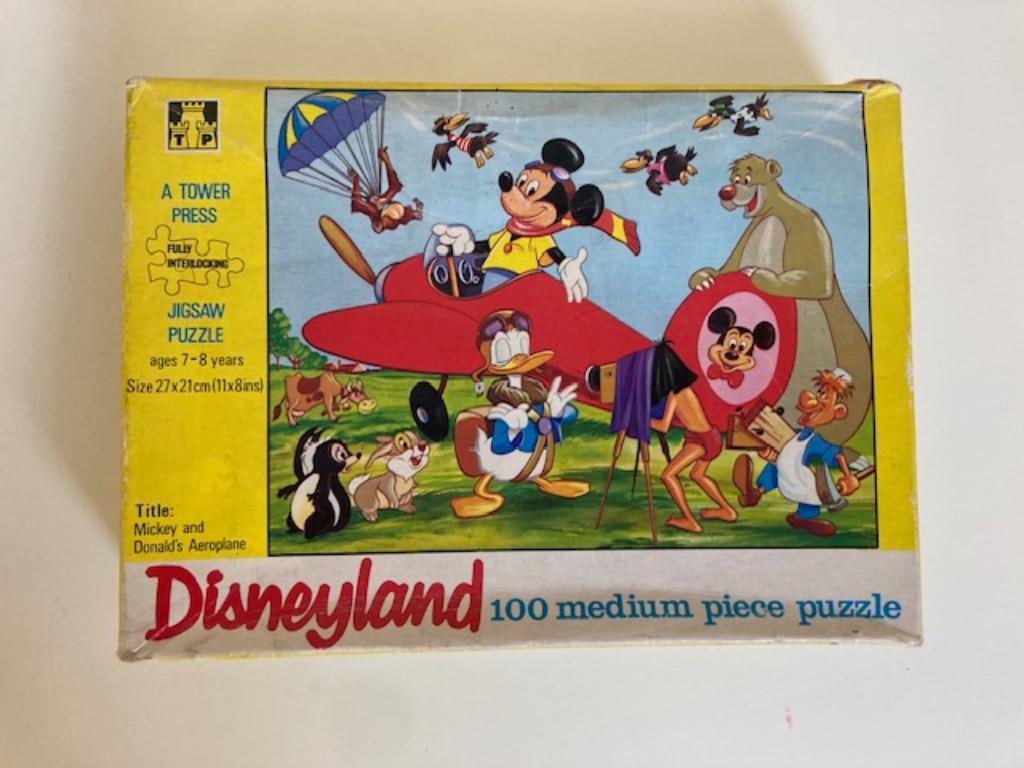 Disneyland puzzel  Mickey and Donald's Aeroplane - jaren 60, Verzamelen, Ophalen of Verzenden, Donald Duck, Gebruikt