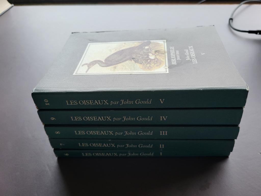 John Gould Les Oiseaux 5 tomes Bibliophilia pour tous, Enlèvement ou Envoi