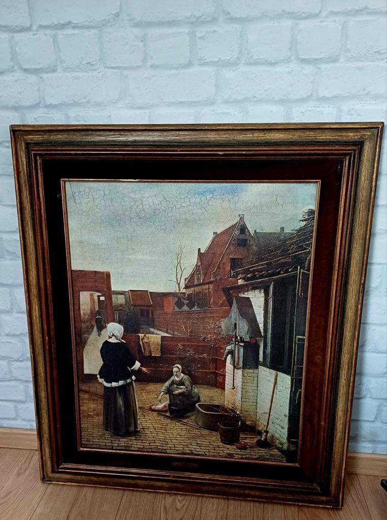 Grote kader met werk van Pieter De Hooch, Ophalen
