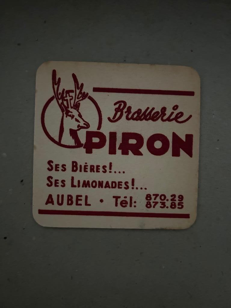 Bierviltje Brasserie Piron, Collections, Enlèvement ou Envoi, Comme neuf