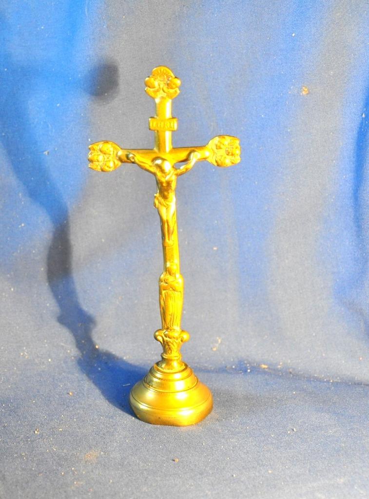 crucifix en laiton souvenir de mission, Ophalen of Verzenden
