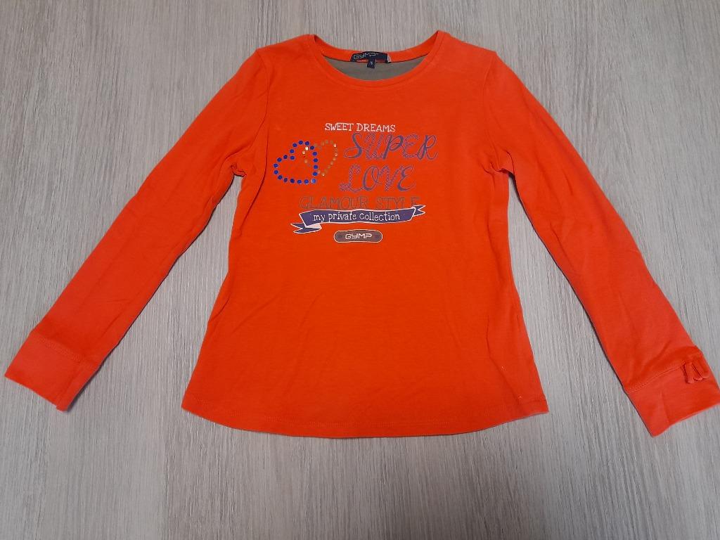 Oranje longsleeve Gymp 116, Meisje, Ophalen of Verzenden, Zo goed als nieuw, Shirt of Longsleeve