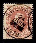 Belg. 1869 - Leopold II nr 34, Verzenden, Gestempeld
